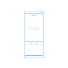 Furniture File Cabinets Ikea Erik File Cabinet Outline Svg Vector, Free Vectors File